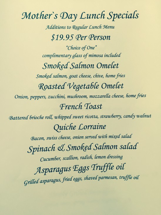 Mother’s Day Lunch Specials
